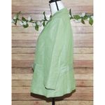 Emma James Green Linen Blend Jacket Blazer Size 16 3/4 Sleeve Belted Career Photo 3