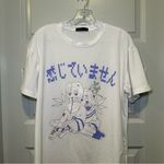 Romwe  White Crew Neck Short Sleeve Anime Graphic Tee size M Photo 4