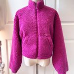 Nike Magenta Pink Swoosh Sherpa Fleece Full Zip Jacket Women's Size Small Photo 12