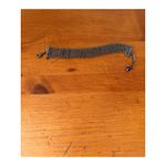 Silver Tone Mesh Chain Bracelet With Purple Bead Extender with Lobster Clasp Photo 1