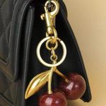 🆕Cherry Keychain Bag Charm Red Photo 3