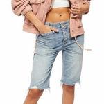 Free People Free‎ People We the Free Rebel Rouser Cut Off Light Blue Denim Bermudas size 27 Photo 0