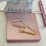 ADORNIA Swarovski Crystal‎ Climber Earrings, Diamonds, Gold, NWT Silver Photo 6