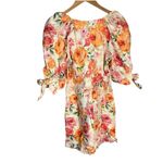 For Love & Lemons  Julep Floral Linen Mini Dress Size Medium Photo 2