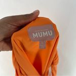 Show Me Your Mumu Show Me Your MuMu Trish Vibrant Orange Chiffon One Shoulder Dress Size L Photo 5