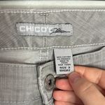 Chico's Chico’s Platinum light grey textured straight leg jeans US size 16 short Photo 8