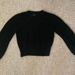 American Eagle Black Cropped  Balloon Sweater Photo 0
