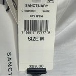 Sanctuary EUC White Henley Short Sleeve Button-Up Shirt NWT Size Medium Photo 6