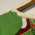 Ugly Christmas Sweater Vintage Berek Green NWT Sequin Sparkle High Heel Christmas Holiday Sweater Photo 6