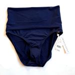 Trina Turk New NWT Swimsuit Bottom Women 8 M High Rise Navy Blue Swimming Brief Photo 0