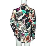 EXPRESS Shirt Womens XS Portofino Shirt Black Multi Floral Button Up Office Photo 3