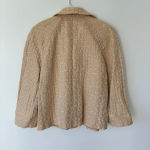 St. John Collection  Cream Metallic Crocodile Print Suit Jacket Blazer Button Photo 9