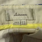 Elevenses Anthropologie White High Waist Shorts with Floral Print and Lace Photo 5