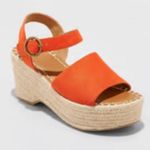 Universal Threads - Orange Espadrille Wedge Size 6 Photo 0
