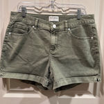 Lane Bryant Womens Olive Green Mid Rise Signature Fit Denim Shorts Size 14 Photo 0