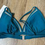 Cupshe NWT  Teal Triangle Bikini Top Bathing Suit Small Photo 3