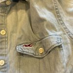 Hollister  Light Blue Long Sleeve Jean top size small Photo 2