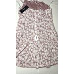 Lulus Sunny Tropics Mauve Pink Palm Tie Straps Mini Dress Sundress MEDIUM NWT Photo 6