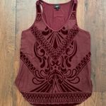 MOSSIMO burgundy swing tank top with velvet, size M Size M Photo 0
