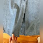 Vtg Y2K Denim Midi Skirt size Large Button Front Pockets Long Slit 90’s … Blue Photo 1