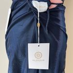 Alamour The Label Claudia Navy Ruched Draped Neck Sleeveless Strappy Back Gown M Blue Size M Photo 10