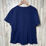 FIGS  Navy Blue V Neck Two Pocket Scrub Top Womens Size XXL Photo 4