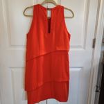 Sfera Layered Front Crew Neck burnt orange tiered sleeveless mini Dress M/L Red Size L Photo 1