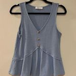 Paper Crane  Light Blue Sleeveless Top Photo 0