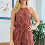 Doe & Rae Rust Animal Print Romper NWT Size Medium Photo 0
