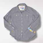 Lilly Pulitzer Blue Gingham Cotton Button Down Shirt Resort Fit Medium Photo 8