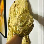 Derek Lam COLLECTIVE Paisley Yellow Floral Puff Sleeves Flared Hemline Dress 48 Photo 10