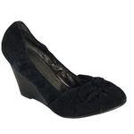 Libby Edelman  Women Suede Ballet Wedge Shoe Sz.10M Black EUC Photo 0