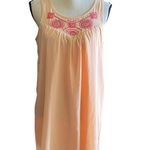 Pinklicious NWOT- stunning peach color chiffon dress, peach color attached slip Photo 1