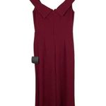 Lulus NEW Song of Love Wine Red Off-the-Shoulder Maxi Dress Gown Slit Size Small Photo 5