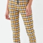 Urban Outfitters Yellow Black Plaid Cropped Skinny Pants 0 Photo 0