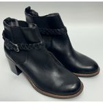 Sperry NEW Liberty Chelsea Boots Leather Braided Strap Booties Black Size 8 Photo 2