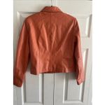 Revue Womens Small Orange Lambs Leather Jacket Full Zip Photo 8