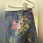 Fiorlini vintage Blue, pink floral denim, midi maxi western cottage skirt S Blue Photo 2