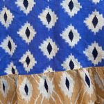 ZARA  Blue Tan Print Ruffled Mini Wrap Pareo Skirt Coverup Size Large Photo 7