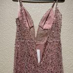 Mac Duggal NWT  Embellished Plunged Neck Sleeveless Trumpet Gown Rose Size 10 Photo 11