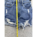 Vibrant  Denim Shortie Shorts Hot Pants Medium Wash Medium Cutoff High Open side Photo 5