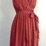 Revelry Eliza Chiffon Rosewood Pink Mauve Bridesmaids Prom Full Length Dress 2 Photo 2
