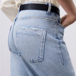 ZARA  Acid Light Wash Ripped Knee Wide Leg Baggy Jeans in US 10 Photo 2
