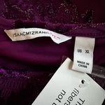 Isaac Mizrahi NEW Purple Glitter Tunic Top Velvet Witchy Goth Halloween Sparkly Photo 2
