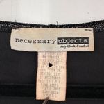 Necessary Objects Vintage Women's Metallic Sleeveless Sheath Dress Black Small Photo 2