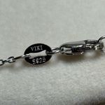 Viki Lynn Sterling Silver Initial M Necklace With Clear Crystals New Photo 4