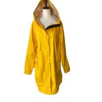 L.L. BEAN Mid Length Hooded Rain Jacket Yellow Size L Photo 4