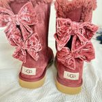 UGG -Bailey Bow Crushed Velvet Boots Wild Grape Sz 9 Photo 1