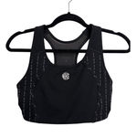 Nike Sports Bra Womens Large Black Dri-FIT Swoosh Icon Clash Keyhole Racerback Photo 0