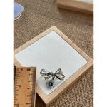 Vintage Rhinestone Lions Club International Bow Brooch Pin Silver Photo 2